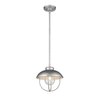 Z-Lite Ansel 1 Light Outdoor Pendant, Galvanized & Galvanized 590P-GV